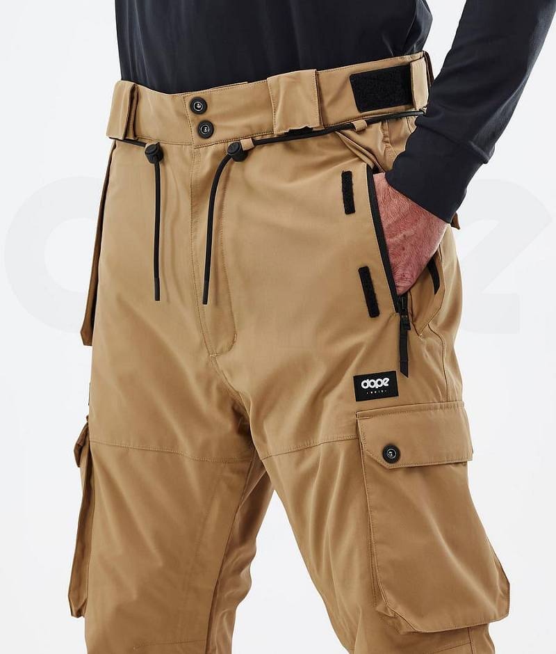 Gold Men's Dope Iconic Snowboard Pants | India_D1182