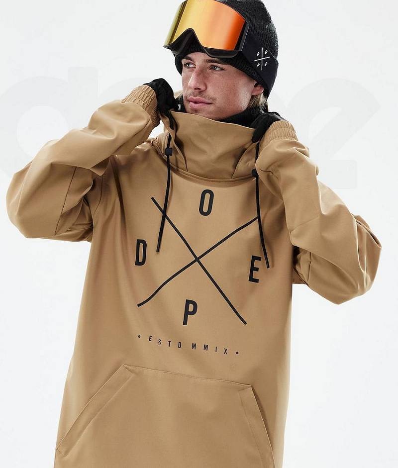 Gold Men's Dope Yeti Ski Jackets | India_D2487