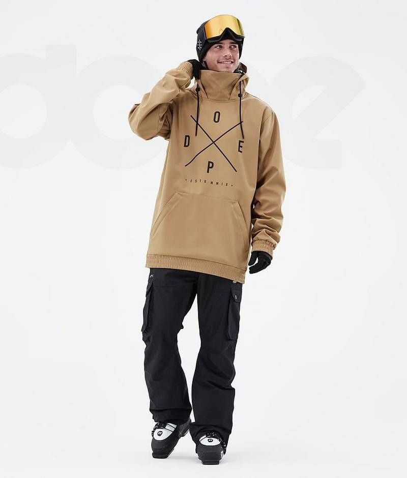 Gold Men's Dope Yeti Ski Jackets | India_D2487