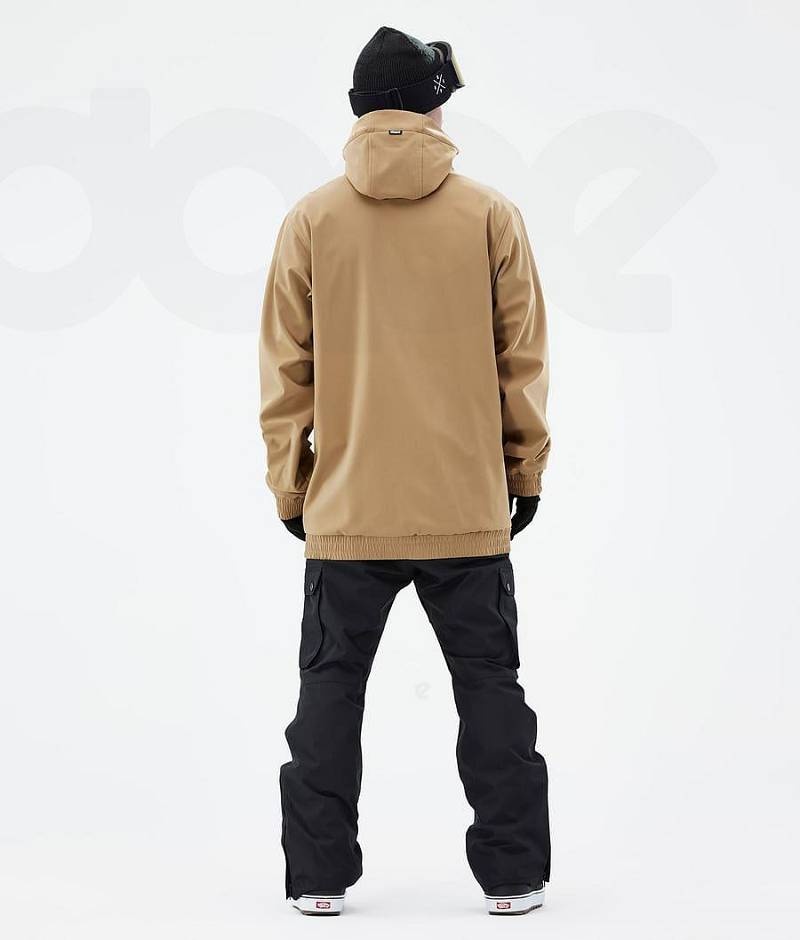 Gold Men's Dope Yeti Snowboard Jackets | India_D2483