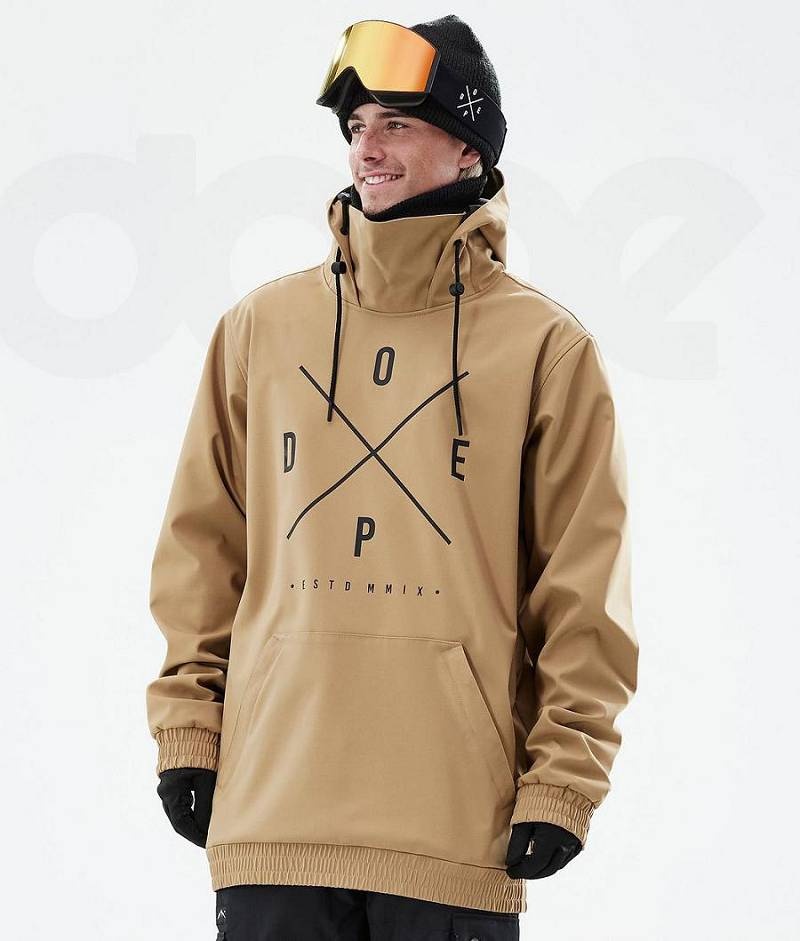 Gold Men\'s Dope Yeti Snowboard Jackets | India_D2483