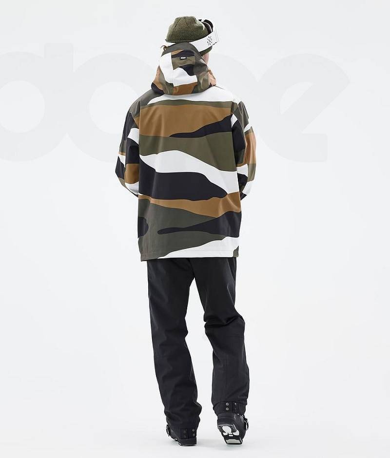 Gold Olive Men's Dope Blizzard Ski Jackets | India_D1368