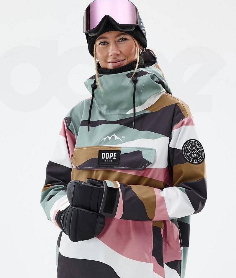 Gold Pink Women's Dope Blizzard W Snowboard Jackets | India_D1025