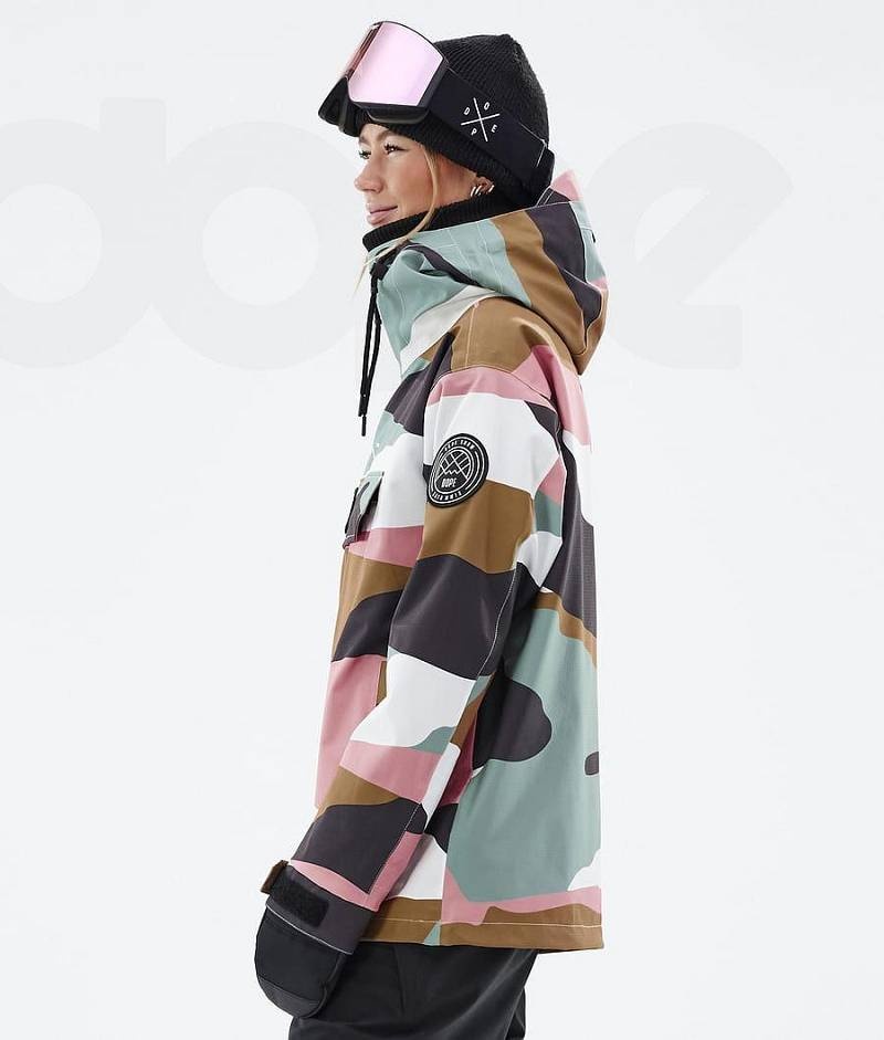 Gold Pink Women's Dope Blizzard W Snowboard Jackets | India_D1025