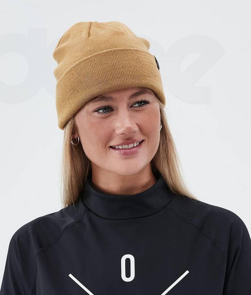 Gold Women's Dope Solitude Beanies | India_D1790