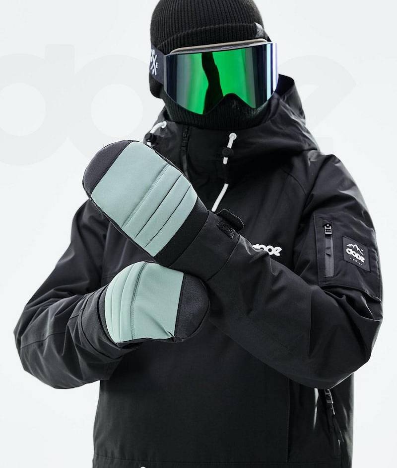 Green Men's Dope Ace 2021 Snowboard Gloves | India_D2245