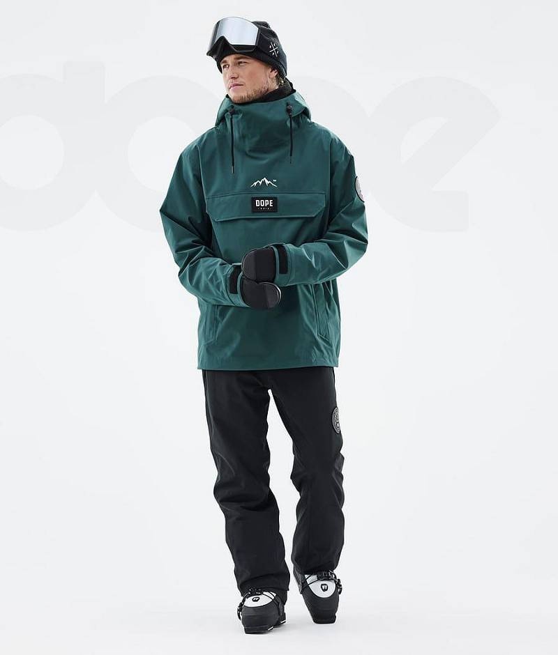 Green Men's Dope Blizzard Ski Jackets | India_D2249