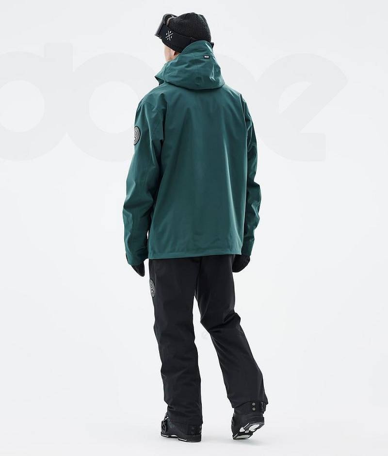 Green Men's Dope Blizzard Ski Jackets | India_D2249