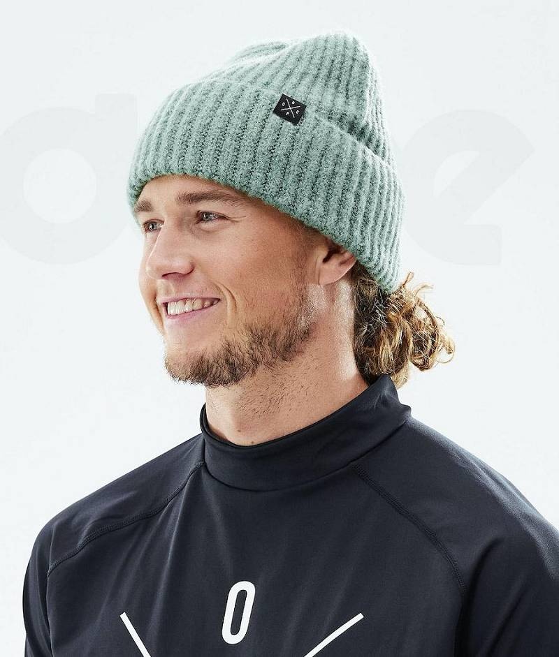 Green Men's Dope Chunky Beanies | India_D2168