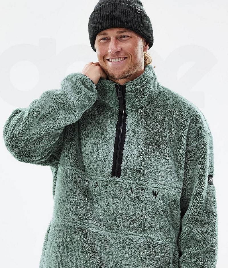 Green Men's Dope Pile Fleece | India_D1345