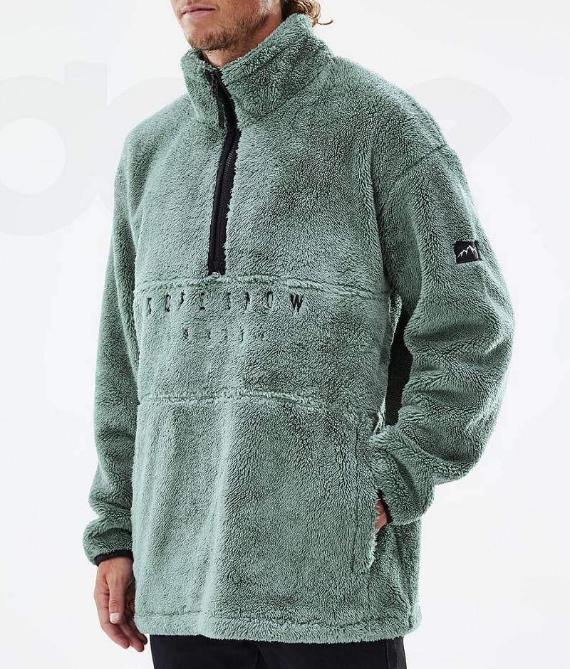 Green Men's Dope Pile Fleece | India_D1345