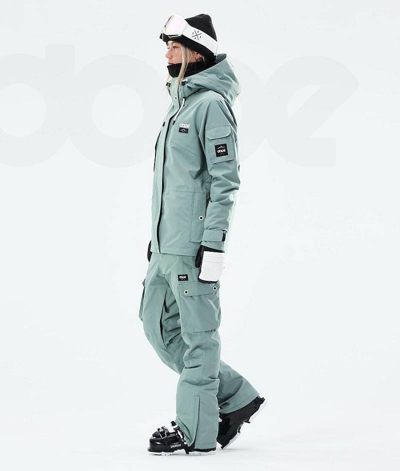 Green Women's Dope Adept W 2021 Ski Jackets | India_D2054