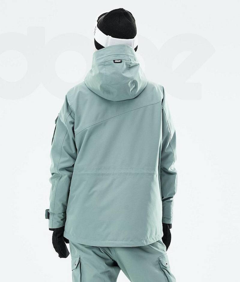 Green Women's Dope Adept W 2021 Ski Jackets | India_D2054