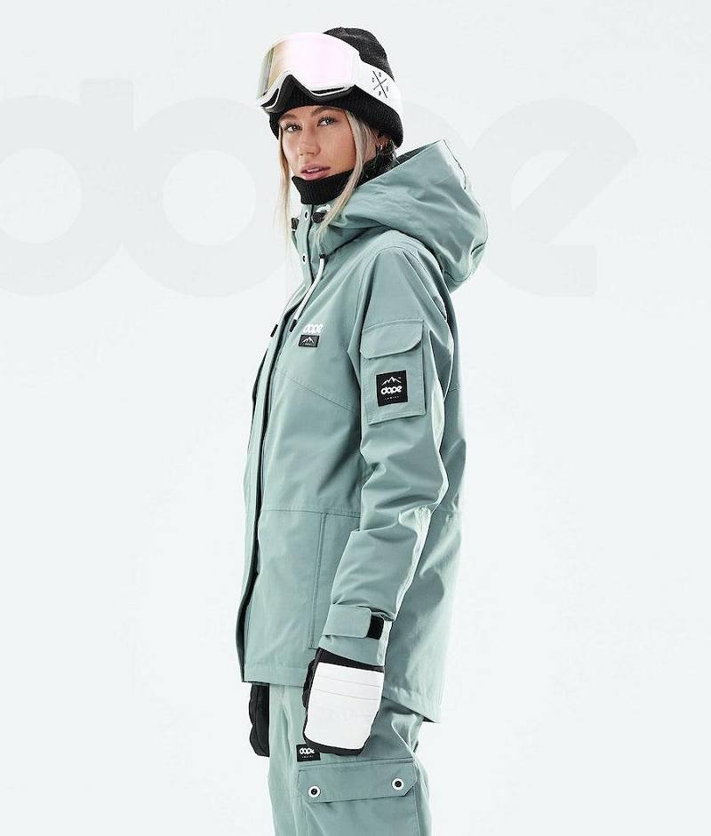 Green Women's Dope Adept W 2021 Ski Jackets | India_D2054