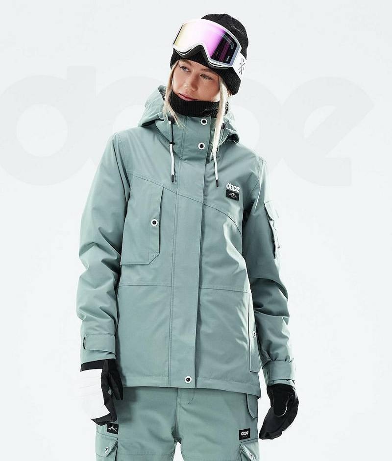 Green Women\'s Dope Adept W 2021 Ski Jackets | India_D2054