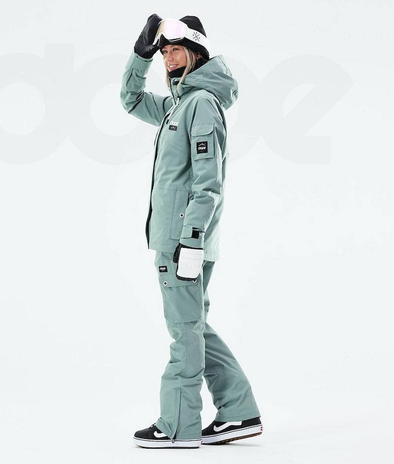 Green Women's Dope Adept W 2021 Snowboard Jackets | India_D2369