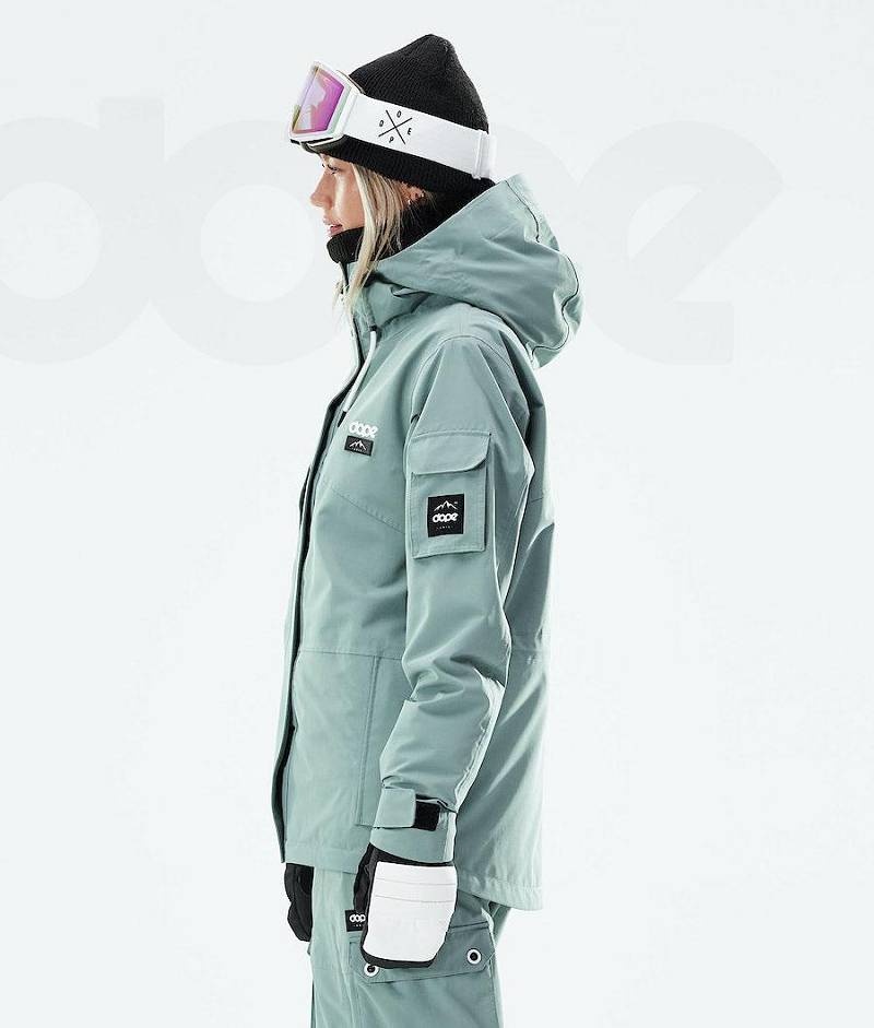 Green Women's Dope Adept W 2021 Snowboard Jackets | India_D2369