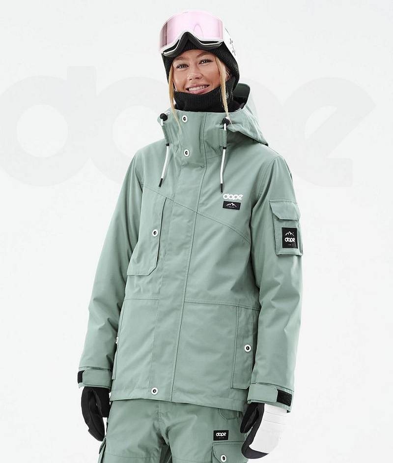 Green Women\'s Dope Adept W Ski Jackets | India_D1029