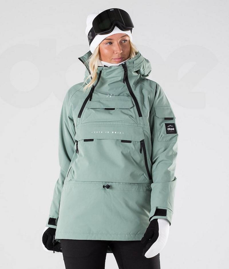 Green Women\'s Dope Akin W 2019 Snowboard Jackets | India_D1931