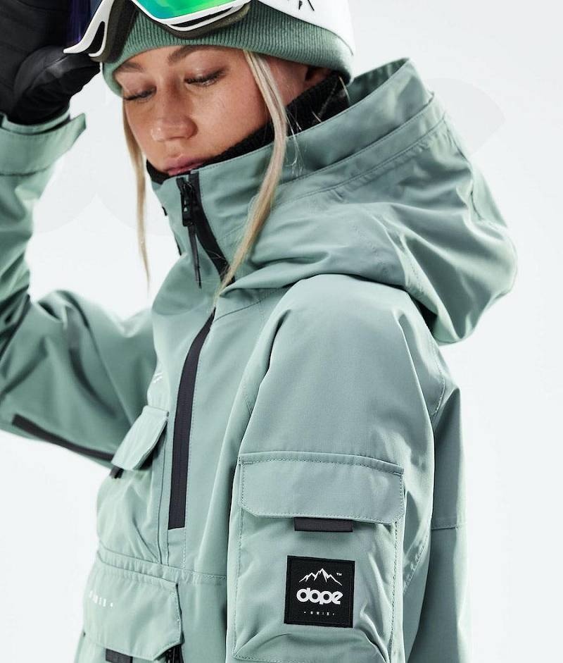 Green Women's Dope Akin W 2021 Ski Jackets | India_D2190