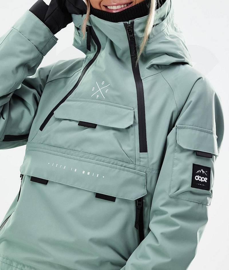 Green Women's Dope Akin W 2021 Snowboard Jackets | India_D1318