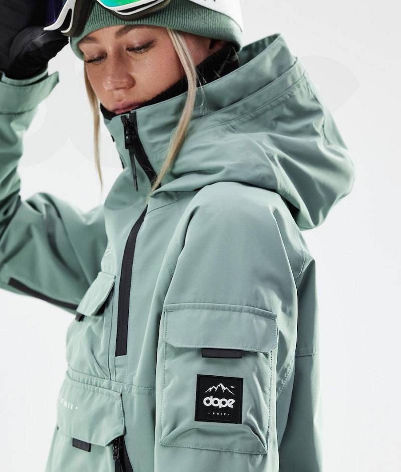 Green Women's Dope Akin W 2021 Snowboard Jackets | India_D1318