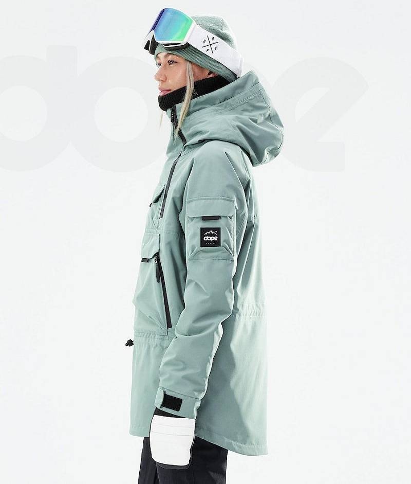 Green Women's Dope Akin W 2021 Snowboard Jackets | India_D1318