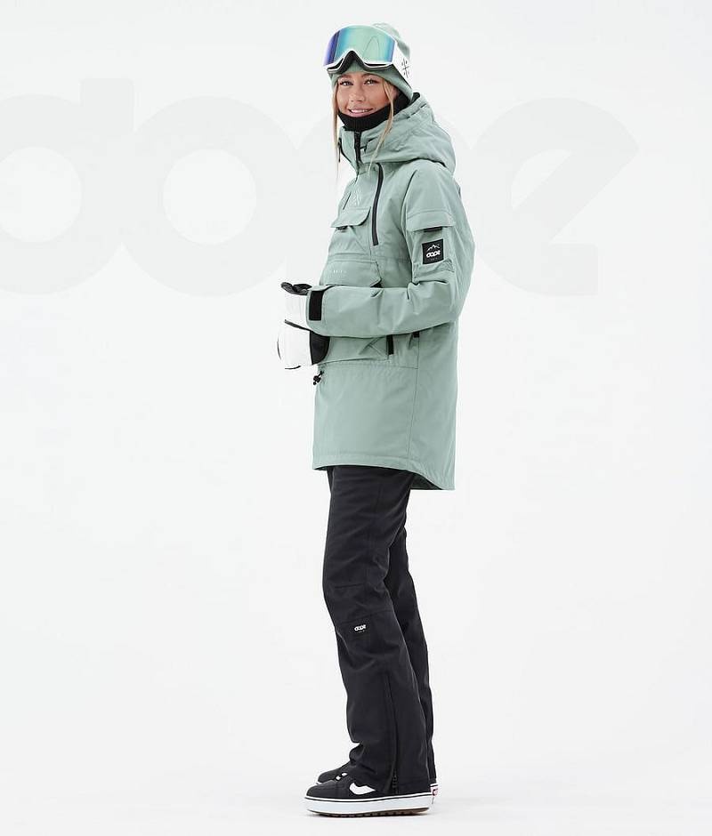 Green Women's Dope Akin W Snowboard Jackets | India_D2231