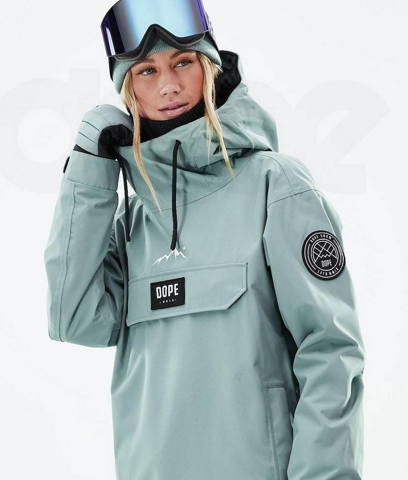 Green Women's Dope Blizzard W 2021 Ski Jackets | India_D1824