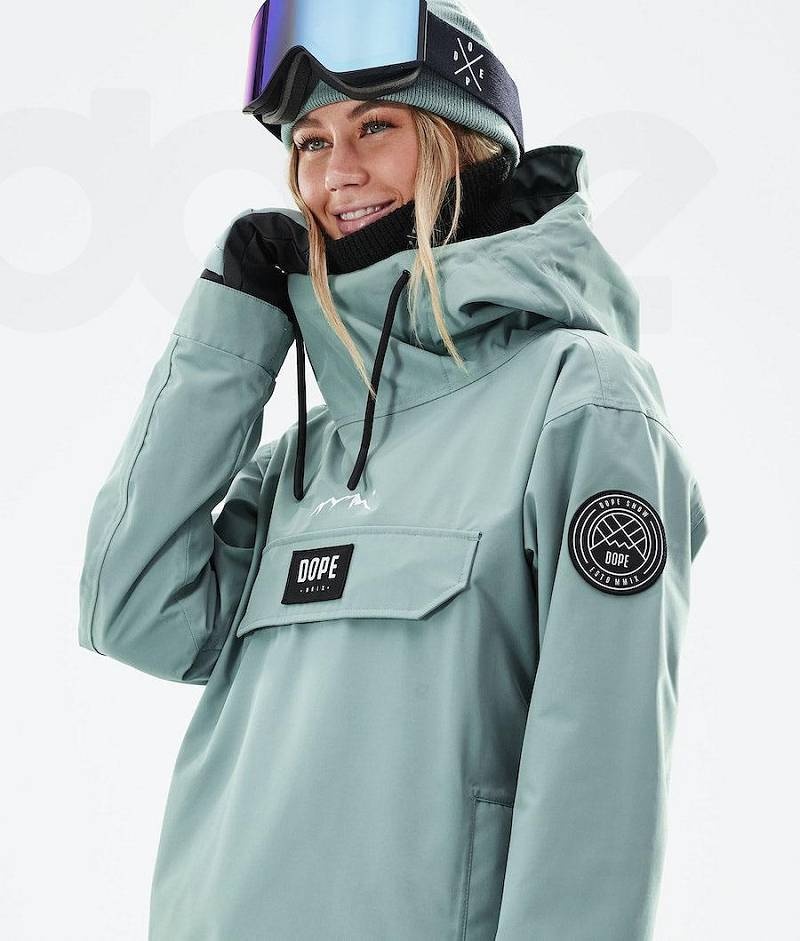 Green Women's Dope Blizzard W 2021 Ski Jackets | India_D1824