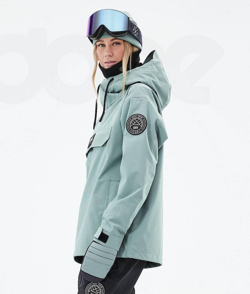 Green Women's Dope Blizzard W 2021 Ski Jackets | India_D1824