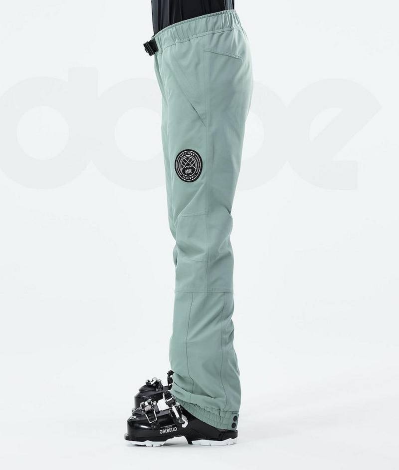 Green Women's Dope Blizzard W 2021 Ski Pants | India_D1668