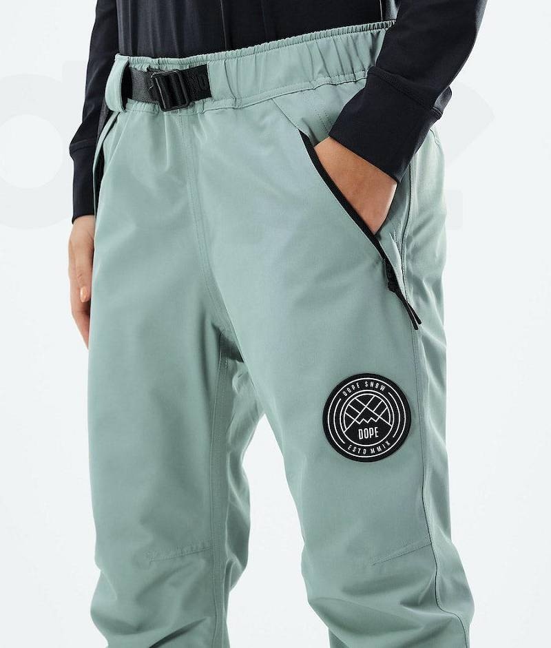 Green Women's Dope Blizzard W 2021 Ski Pants | India_D1668