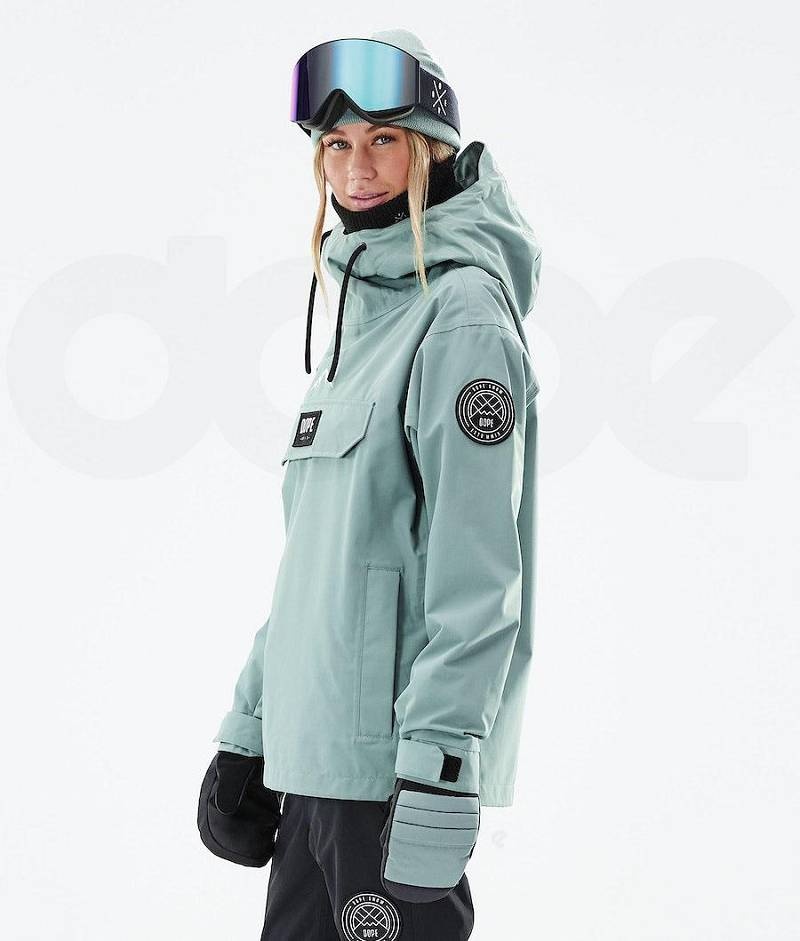 Green Women's Dope Blizzard W 2021 Snowboard Jackets | India_D1478