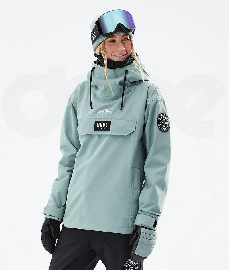 Green Women\'s Dope Blizzard W 2021 Snowboard Jackets | India_D1478