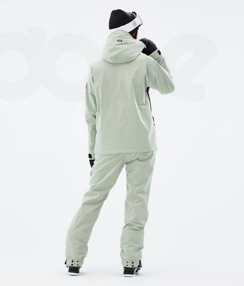 Green Women's Dope Blizzard W Full Zip Ski Jackets | India_D2195