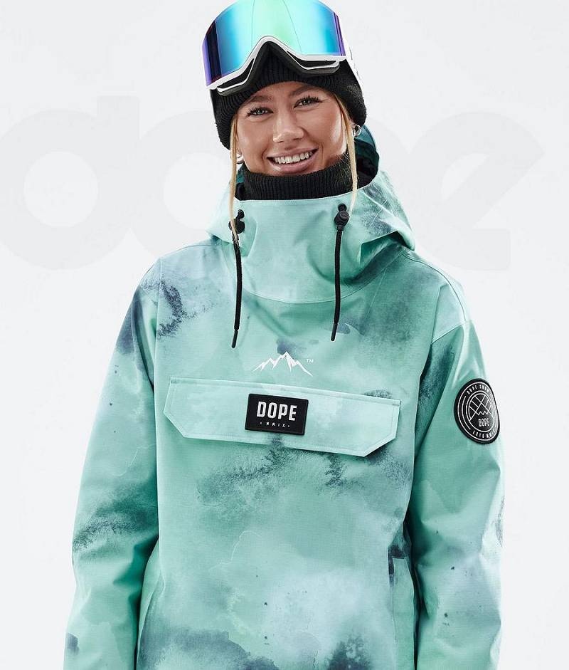 Green Women's Dope Blizzard W Ski Jackets | India_D1651