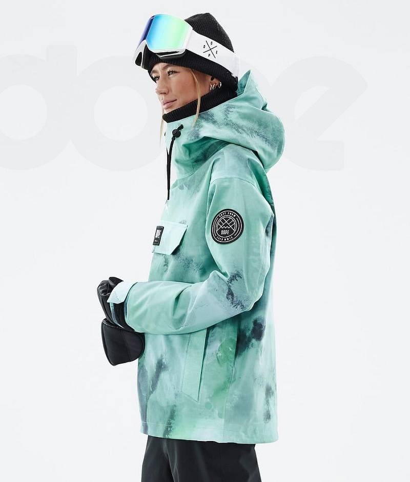 Green Women's Dope Blizzard W Ski Jackets | India_D1651