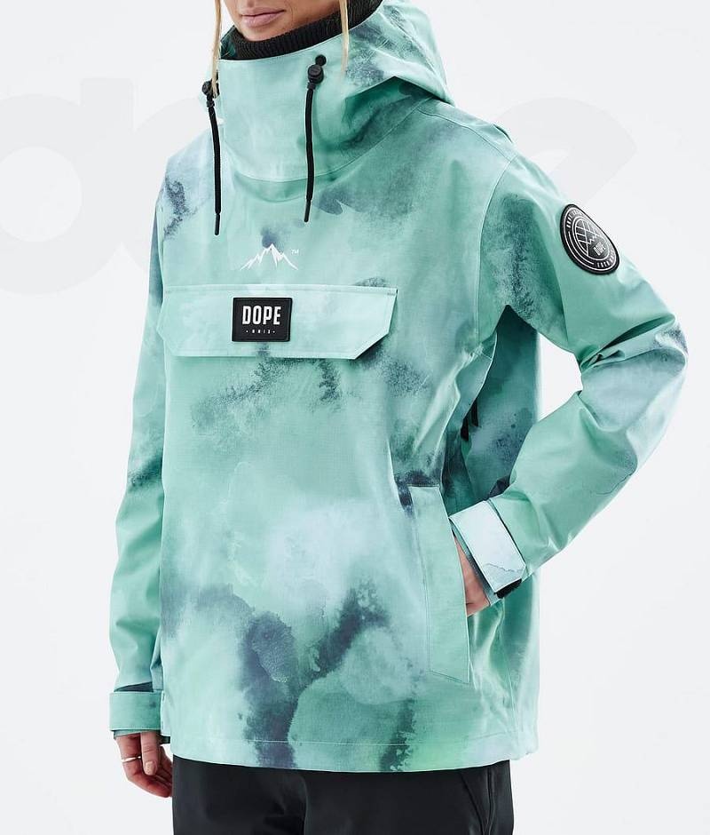 Green Women's Dope Blizzard W Ski Jackets | India_D1651