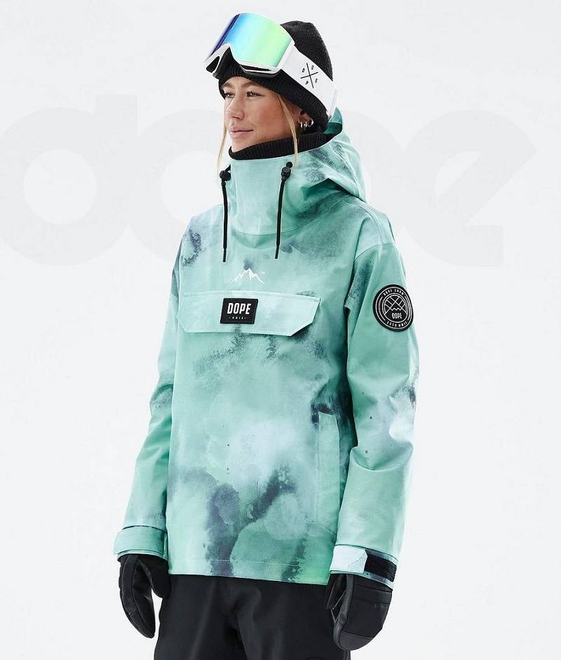 Green Women\'s Dope Blizzard W Ski Jackets | India_D1651