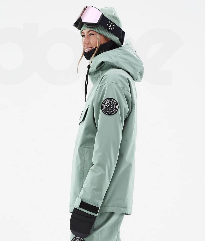 Green Women's Dope Blizzard W Ski Jackets | India_D1046