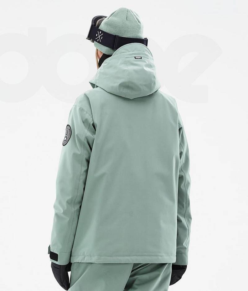 Green Women's Dope Blizzard W Ski Jackets | India_D1046