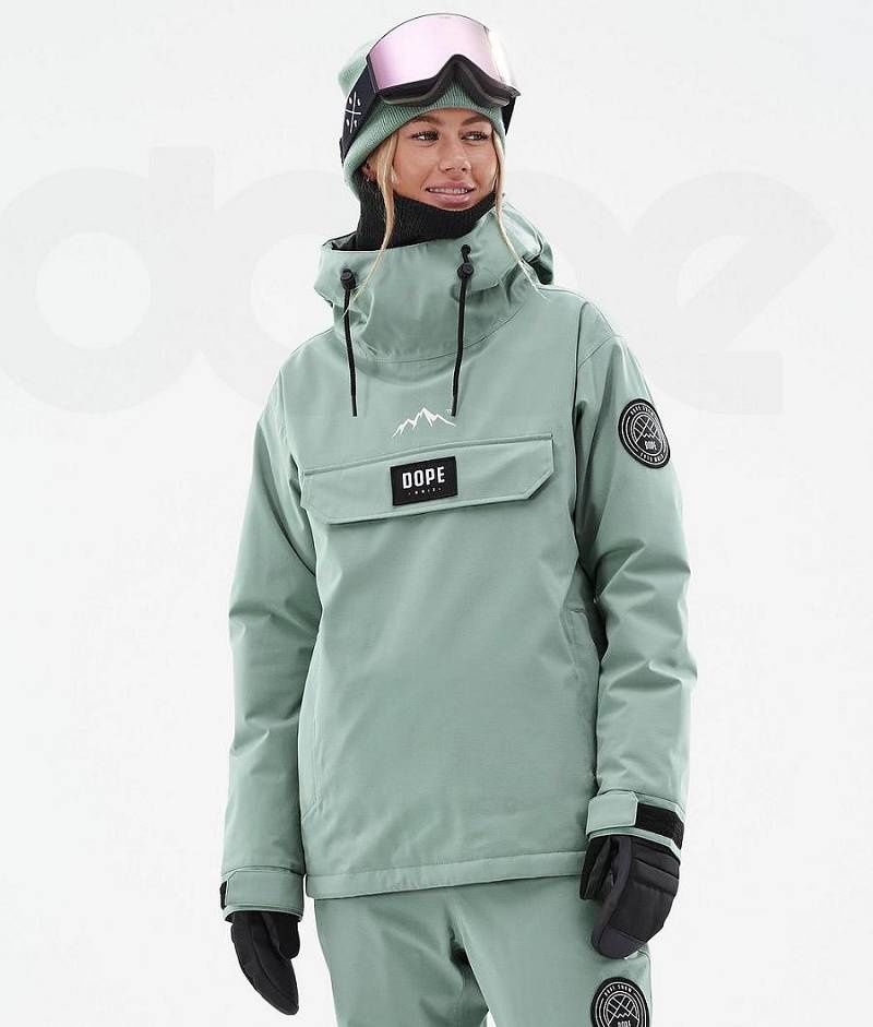 Green Women\'s Dope Blizzard W Ski Jackets | India_D1046