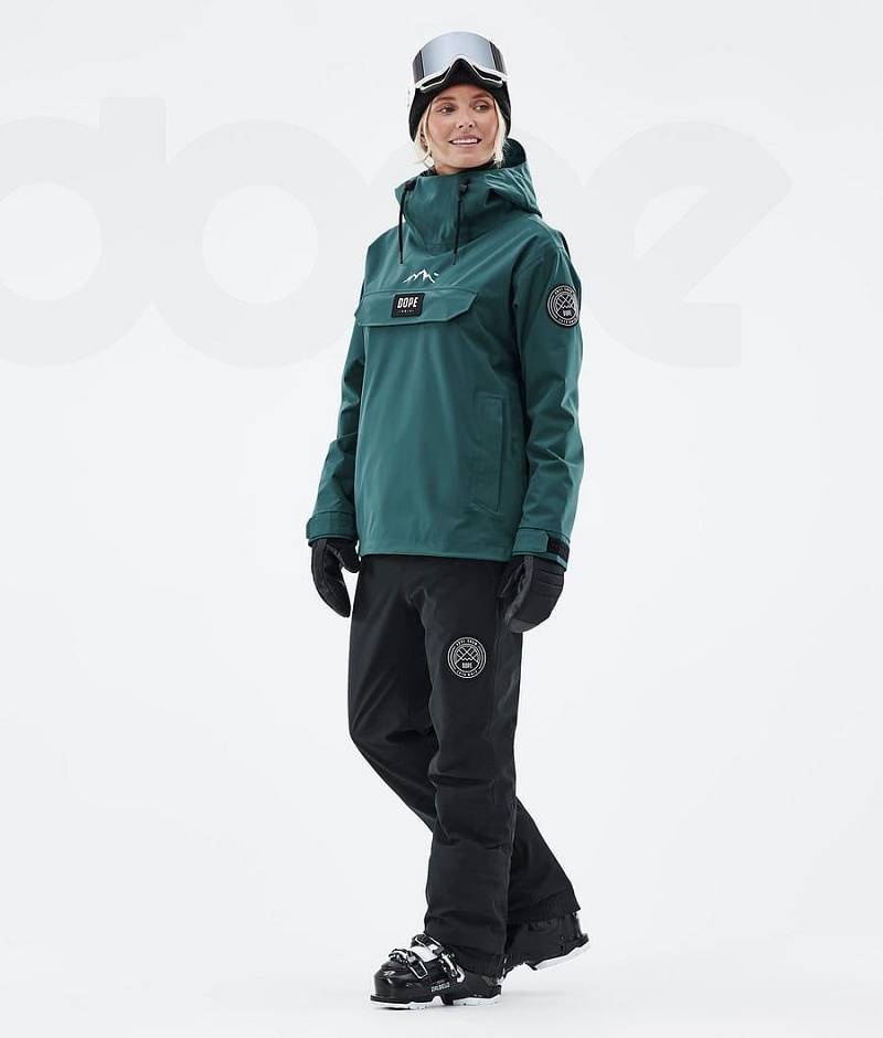 Green Women's Dope Blizzard W Ski Jackets | India_D2381