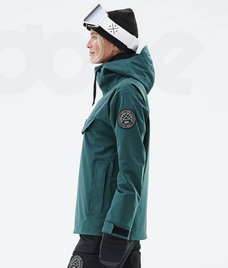 Green Women's Dope Blizzard W Ski Jackets | India_D2381