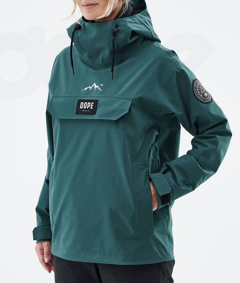 Green Women's Dope Blizzard W Ski Jackets | India_D2381