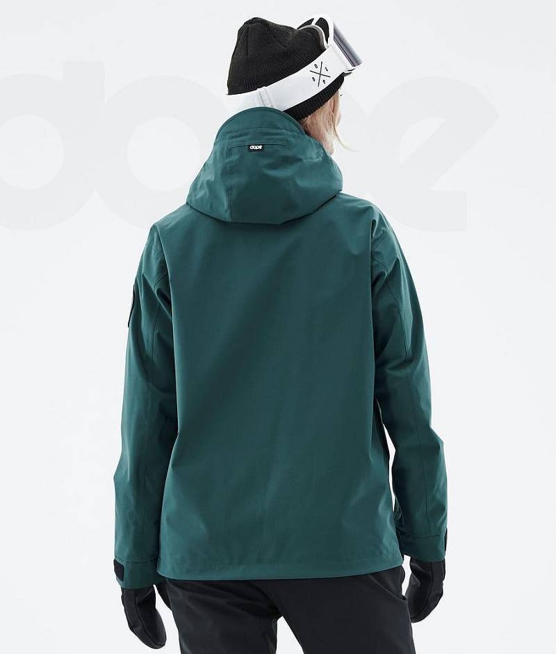 Green Women's Dope Blizzard W Ski Jackets | India_D2381