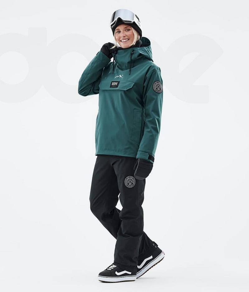 Green Women's Dope Blizzard W Snowboard Jackets | India_D1044