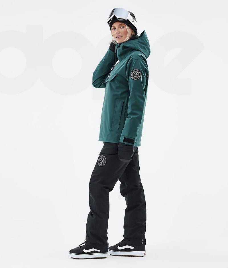 Green Women's Dope Blizzard W Snowboard Jackets | India_D1044