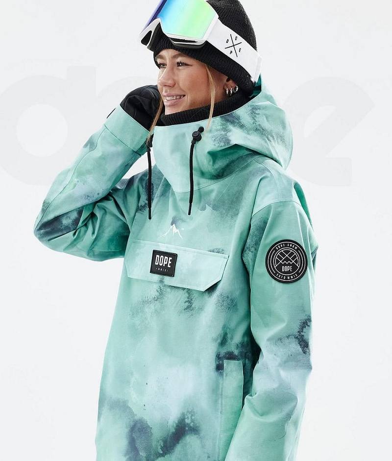 Green Women's Dope Blizzard W Snowboard Jackets | India_D1283